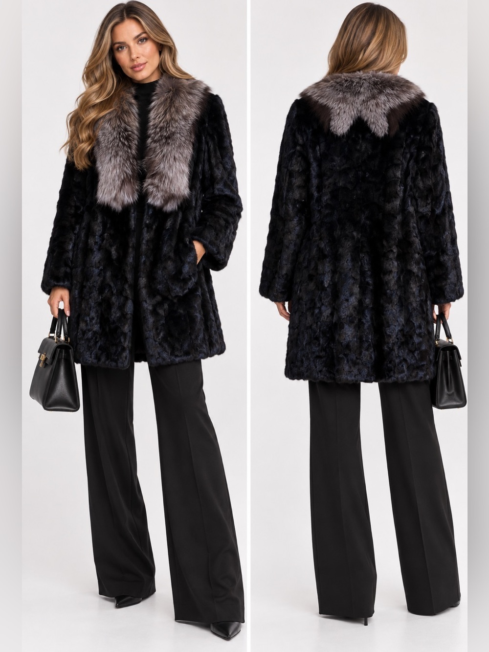 HISO Sz Small Medium US 6  Genuine Mink Fur From Spain Coat Women’s Jacket Fox